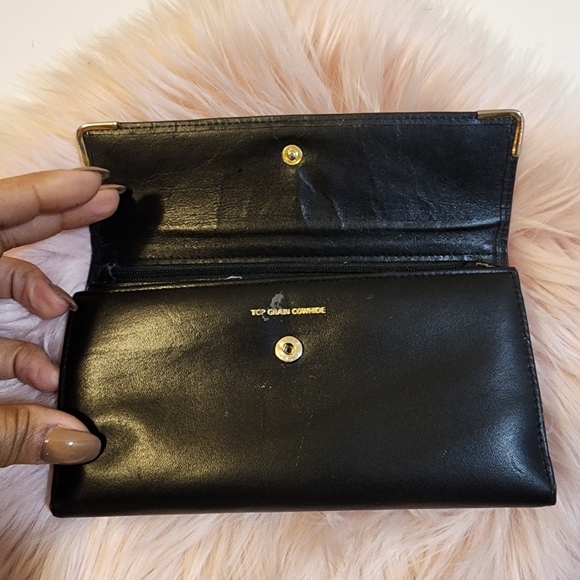 Vintage black Leather wallet - Picture 7 of 8